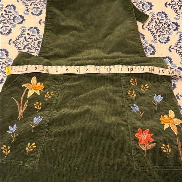 Princess highway green corduroy floral overall dress - Picture 5 of 5